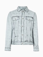 AllSaints Blue Dixon Trucker Jacket - Image 8 of 8
