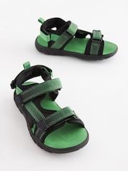 Grün/Schwarz - Leichte Trekker-Sandalen mit verstellbaren Riemen - Bild 1 von 5