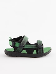 Grün/Schwarz - Leichte Trekker-Sandalen mit verstellbaren Riemen - Bild 2 von 5