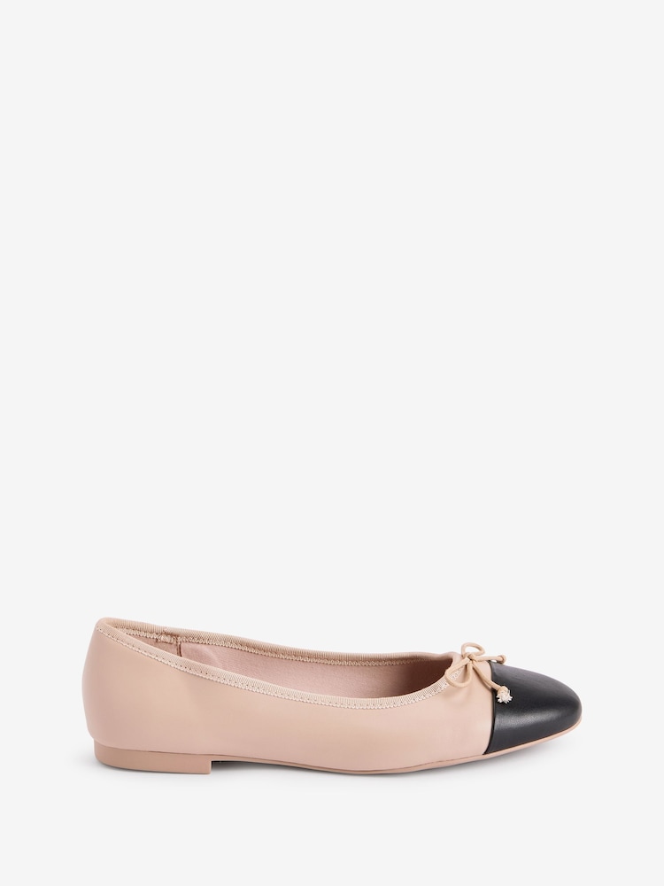 Blush Nude/Black Standard/Wide Fit Forever Comfort® Ballerinas Shoes - Image 2 of 5