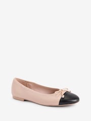 Blush Nude/Black Standard/Wide Fit Forever Comfort® Ballerinas Shoes - Image 3 of 5