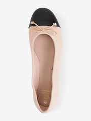 Blush Nude/Black Standard/Wide Fit Forever Comfort® Ballerinas Shoes - Image 4 of 5