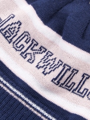 Jack Wills Navy Blue 100% Cotton Varsity Wills Beanie - Image 3 of 3
