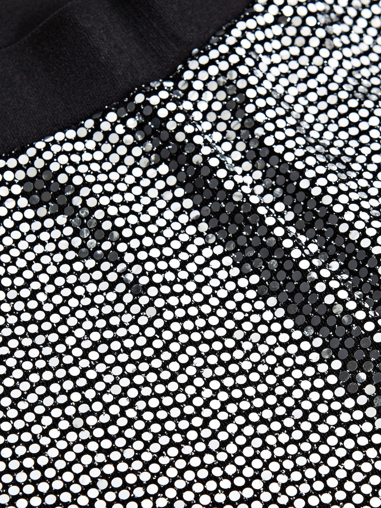 Reiss Silver Valeria Senior Sequin Flare Occasion Trousers - Image 7 of 7