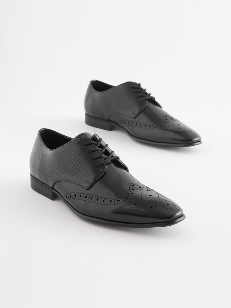 črna - Visoki svetleči brogues - Slika 2 iz 6