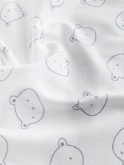 Blue/White Bear Baby Jersey 100% Cotton Rompers 3 Pack - Image 7 of 7