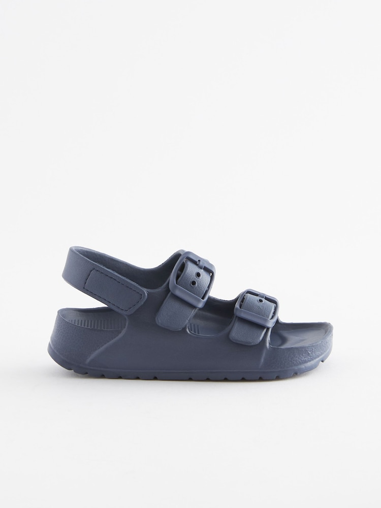 Marineblau/blau - Eva-Sandalen mit doppeltem Schnallen-Knöchelriemen - Bild 2 von 7 Marineblau/blau - Eva-Sandalen mit doppeltem Schnallen-Knöchelriemen - Bild 2 von 7