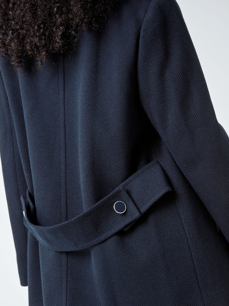 Roman Blue Petite Double Breasted Smart Coat - Image 5 of 5