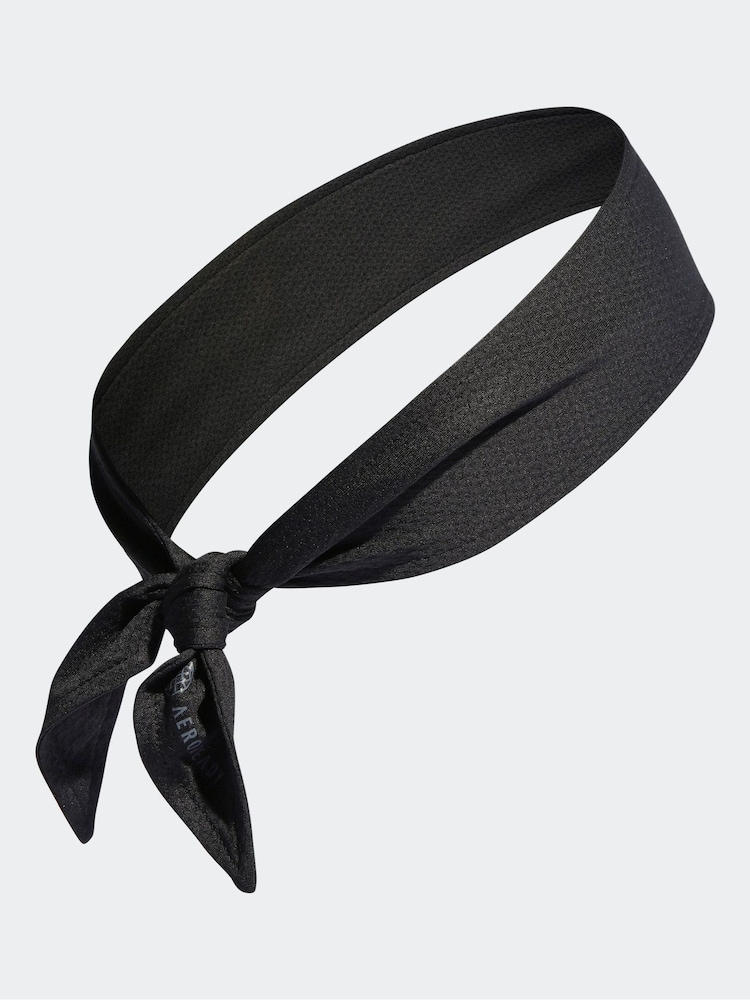 adidas Black Aeroready Tennis Tieband - Image 2 of 4