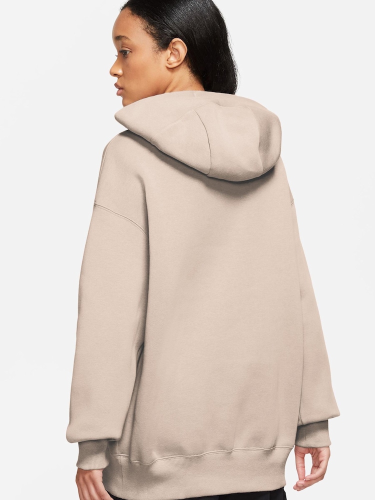 Nike Neutral Oversized Mini Swoosh Hoodie - Image 2 of 5