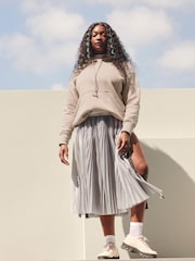 Nike Neutral Oversized Mini Swoosh Hoodie - Image 4 of 5