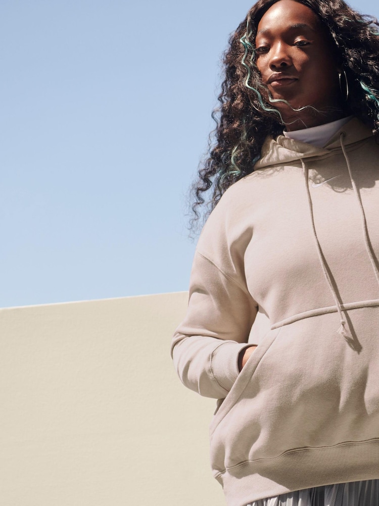 Nike Neutral Oversized Mini Swoosh Hoodie - Image 5 of 5