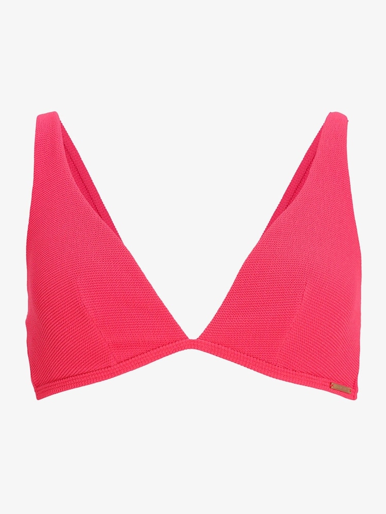 Mint Velvet Pink Texture Underwire Bikini Top - Image 6 of 9