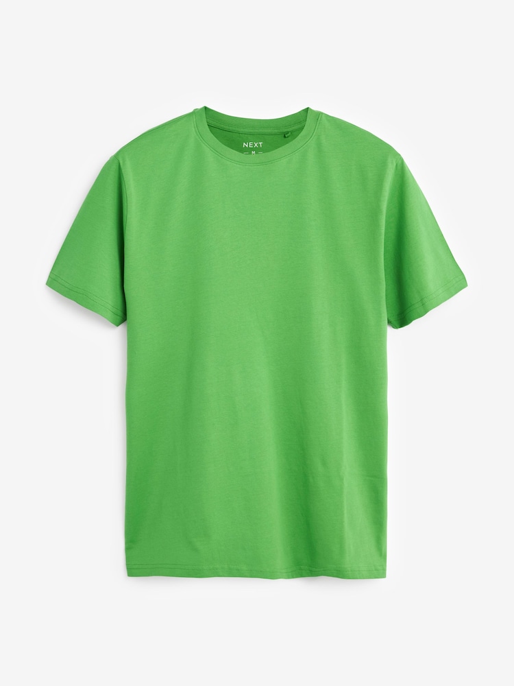 Grön/ Rosa/ Blå/ Vit/ Orange/ Gul - Vanlig passform - Essential T-shirt i bomull 6 förpackning - Bild 2 av 10