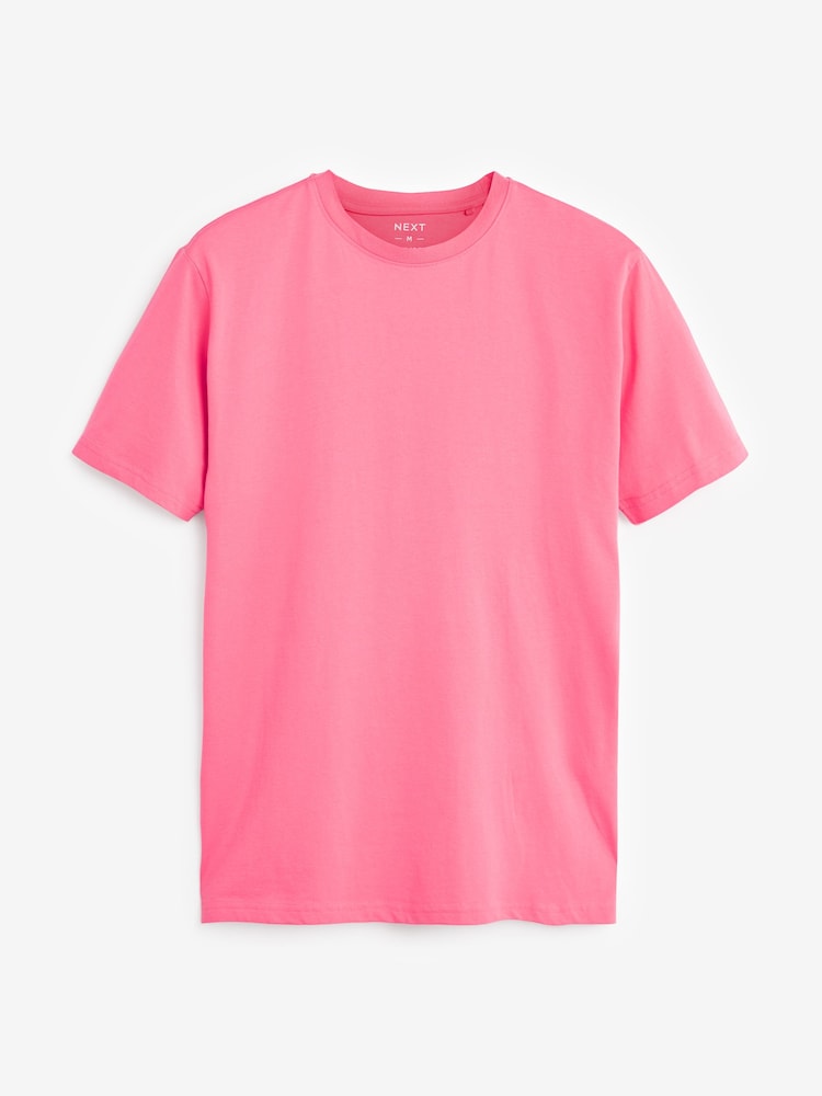 Green/ Pink/ Blue/ White/ Orange/ Yellow Regular Fit T-Shirts 6 Pack - Image 4 of 10