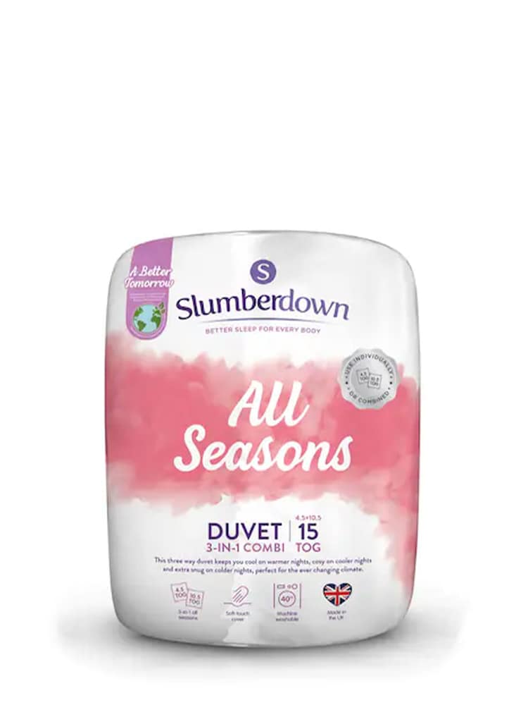 Slumberdown All Seasons Combi 15 Tog White Duvet - Image 5 of 5