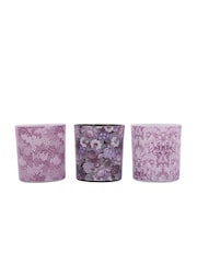 Laura Ashley Set of 3 Honington Peony Mixed Glass Votive Candle Holders - Image 2 of 4