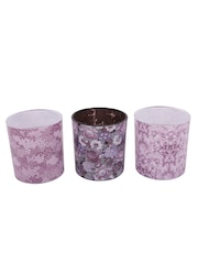 Laura Ashley Set of 3 Honington Peony Mixed Glass Votive Candle Holders - Image 3 of 4
