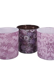 Laura Ashley Set of 3 Honington Peony Mixed Glass Votive Candle Holders - Image 4 of 4
