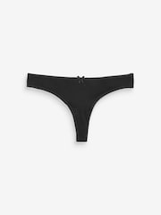 Black Thong Cotton Rich Knickers 4 Pack - Image 5 of 5