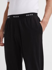 Reiss Black Cali Cotton-Blend Joggers - Image 3 of 6