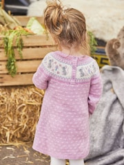 Розовая мышь - Трикотажное платье с узором жаккардового узора JoJo Maman Bébé - Image 2 of 4