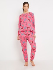 Simply Be Pink Pretty Secrets Supersoft Colourful Cheetah Twosie - Image 1 of 4
