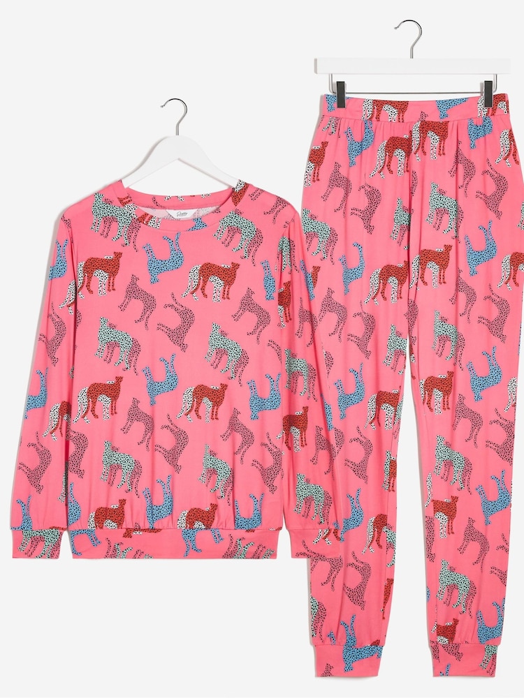 Simply Be Pink Pretty Secrets Supersoft Colourful Cheetah Twosie - Image 4 of 4