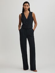 Good American Navy Good American Single Breasted Waistcoat - Image 3 of 5
