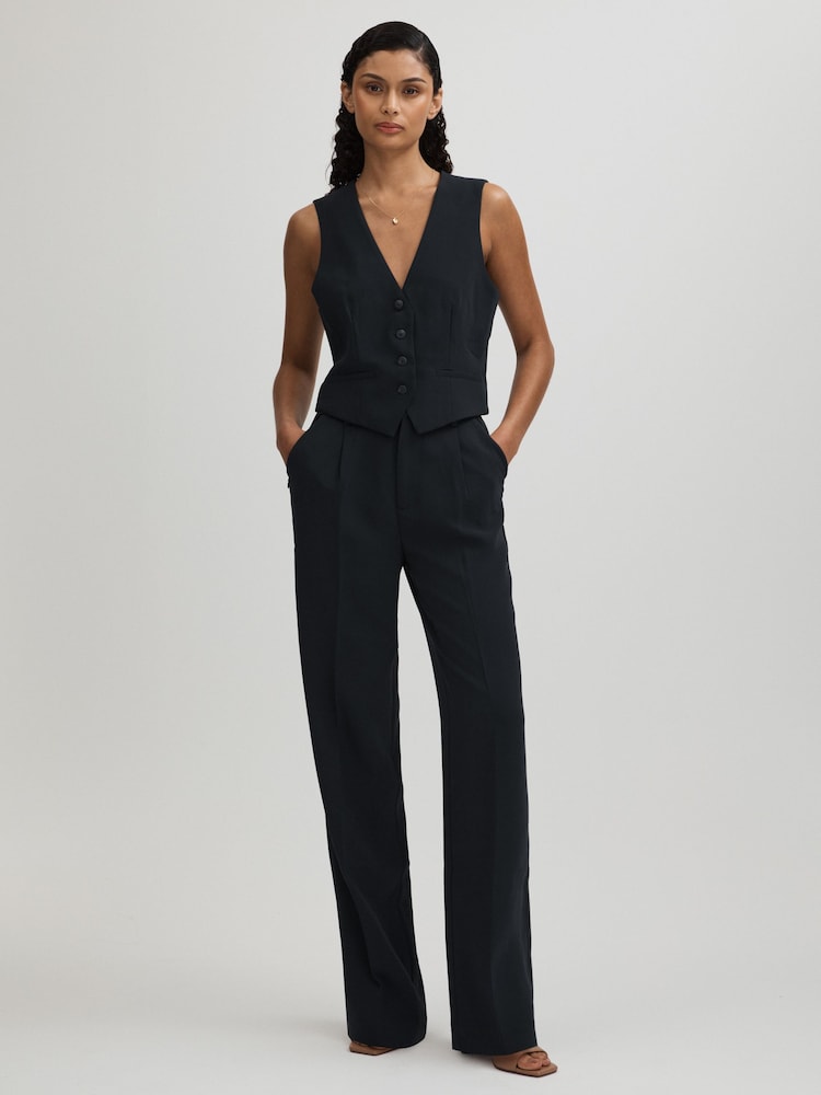 Good American Navy Good American Single Breasted Waistcoat - Image 3 of 5