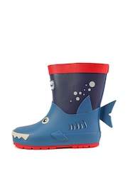ToeZone Blue Shark Rain Boots - Image 6 of 6