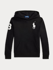 Polo Ralph Lauren Black Varsity Logo Jersey Hoodie - Image 1 of 2