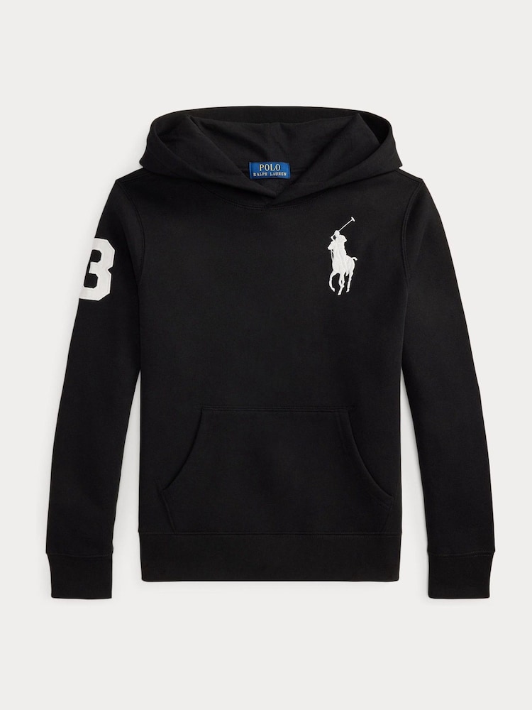 Polo Ralph Lauren Black Varsity Logo Jersey Hoodie - Image 1 of 2