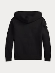 Polo Ralph Lauren Black Varsity Logo Jersey Hoodie - Image 3 of 3