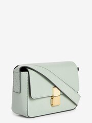 Mint Green Small Leather Lock Cross-Body Bag - Image 5 of 7