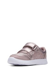 Clarks Pink Multi Fit Leather Toddler Trainers - Image 4 of 7