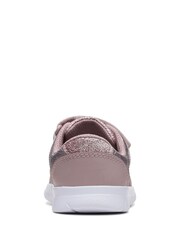 Clarks Pink Multi Fit Leather Toddler Trainers - Image 6 of 7