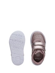 Clarks Pink Multi Fit Leather Toddler Trainers - Image 7 of 7
