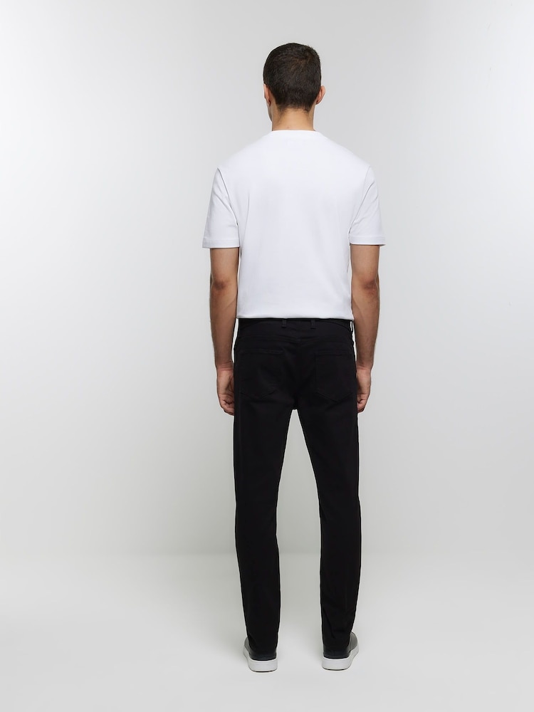 Czarny - River Island Slim Fit Stretch Jeans - Image 2 of 6