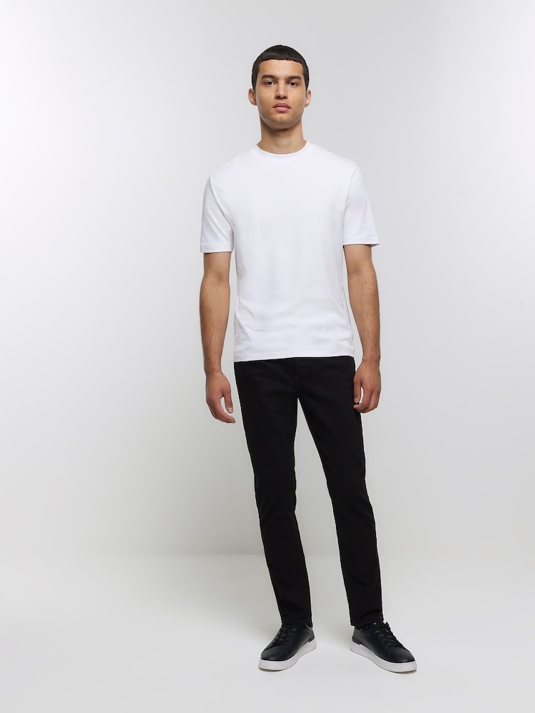 Czarny - River Island Slim Fit Stretch Jeans - Image 3 of 6