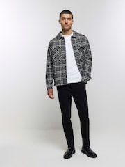 Czarny - River Island Slim Fit Stretch Jeans - Image 4 of 6