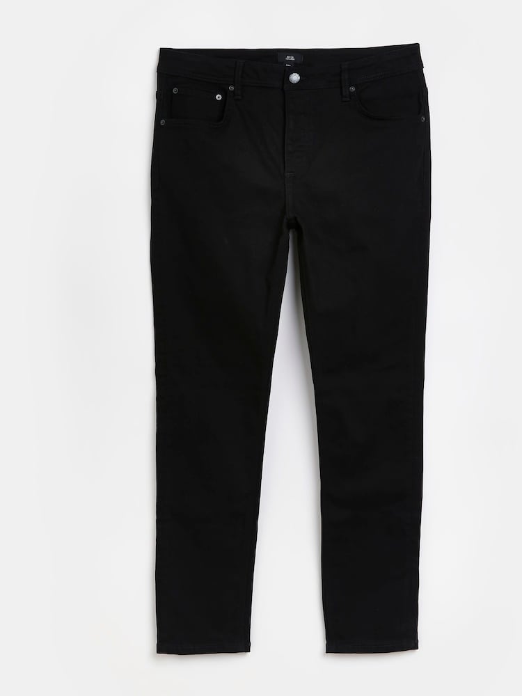 Czarny - River Island Slim Fit Stretch Jeans - Image 5 of 6