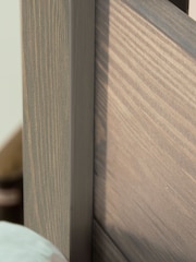 Get Laid Beds Grey Wash Oxford Square Leg Solid Wood Bed Combo - Image 2 of 6