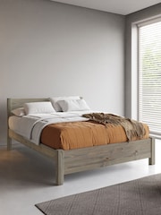 Get Laid Beds Grey Wash Oxford Square Leg Solid Wood Bed Combo - Image 3 of 6