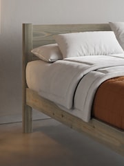 Get Laid Beds Grey Wash Oxford Square Leg Solid Wood Bed Combo - Image 4 of 6