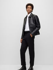 BOSS White Regular Fit Poplin Easy Iron Long Sleeve 100% Cotton Shirt - Image 3 of 6