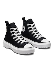 Converse Black Lugged Lift Youth Trainers - Image 1 of 9