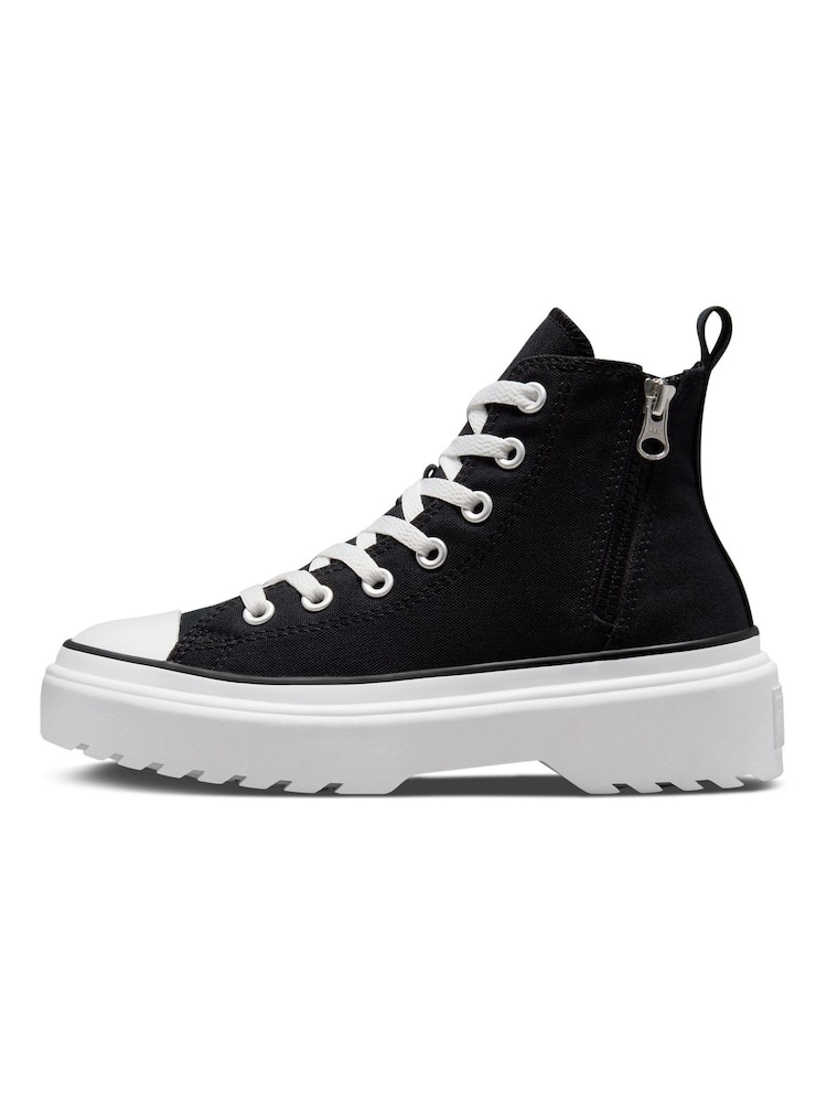 Converse Black Lugged Lift Youth Trainers - Image 2 of 9