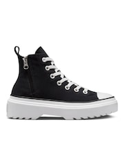 Converse Black Lugged Lift Youth Trainers - Image 3 of 9