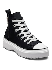 Converse Black Lugged Lift Youth Trainers - Image 4 of 9